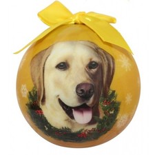 LABRADOR RETRIEVER  YELLOW  CHRISTMAS BALL ORNAMENT  20