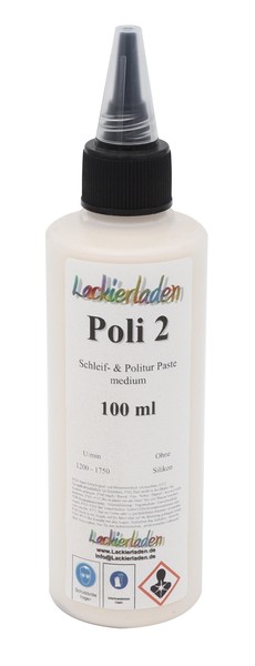 Poli 2 Schleif- & Politur Paste Medium 100 Ml | Polierpaste Schleifpaste Poliere-image