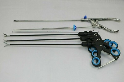 5mm Laparoscopic Training Needle Holder Fenestrated Grasper Instruments Set 6Pc