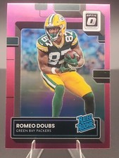 2022 Panini Donruss Optic Pink Holo Prizm Romeo Doubs (RC) #235 Packers 