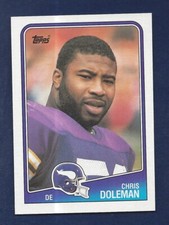 RAZOR SHARP CENTERED 1988 TOPPS FOOTBALL  #157 CHRIS DOLEMAN HOF RC .99SH E704