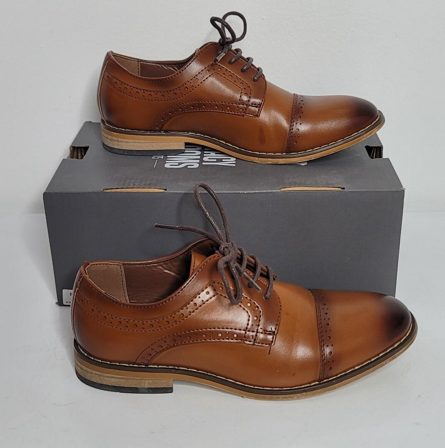 SAOLA Scarpe eleganti Oxford Cap Toe Stacy Adams Dickinson bambini taglia 1 M