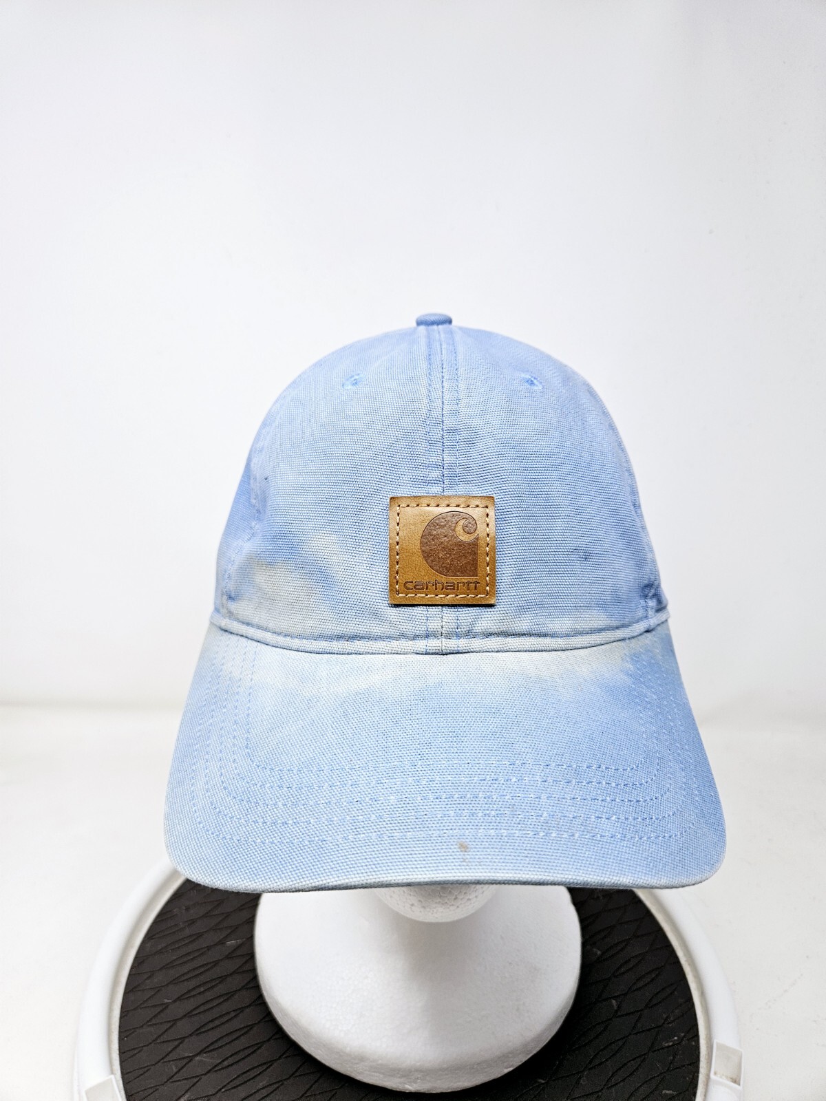 Carhartt Distressed Blue Canvas Strapback Hat Y2K Vintage Fast Shipping
