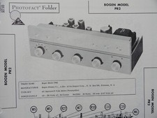 Original Sams Photofact Manual BOGEN MODEL PR2 515 