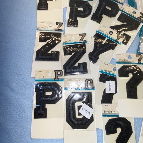 LOT of 25 Iron On Embroidered 2” Letters Simplicity Horizon - Picture 5 of 11