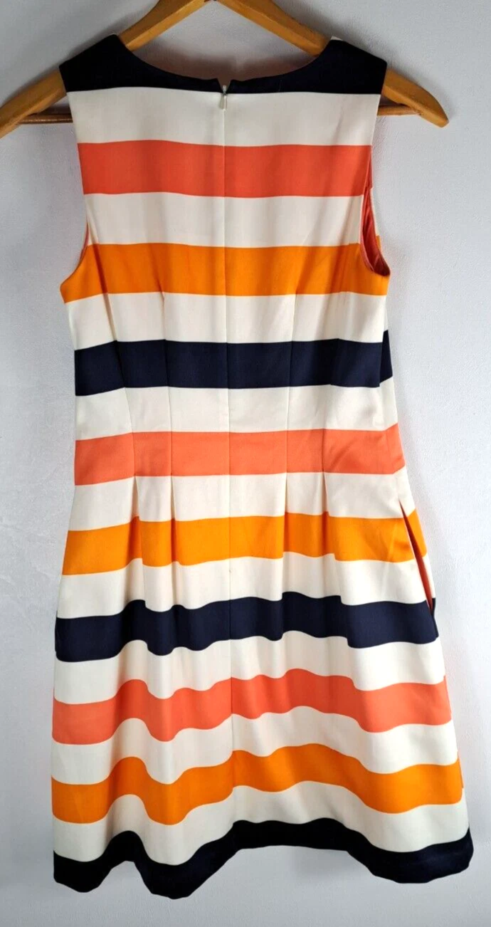 VETEMENTS Womens Vince Camuto Dress Striped Lined Sleeveless Activewear Pockets Size 8