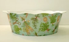 Melamine Serving Bowl Design Imports Italy Dill Basil Oregano Chives Herbs Green
