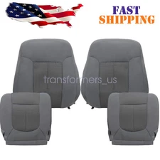 For 2011 to 2016 Ford F250 XL DRIVER & PASSENGER Bottom & Top Cloth Cover Gray
