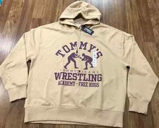 MENS XL - New Tommy Hilfiger Tommy Jeans Wrestling Print Terry Hoodie Sweatshirt