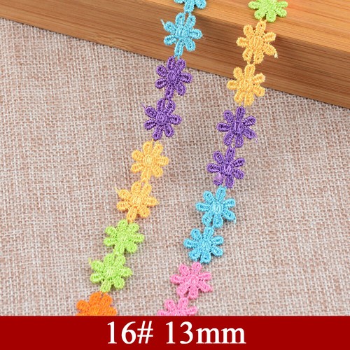 13/15/25mm Guipure Embroidered Daisy Flower Lace Trim Sewing and Embellishment - Picture 27 of 63