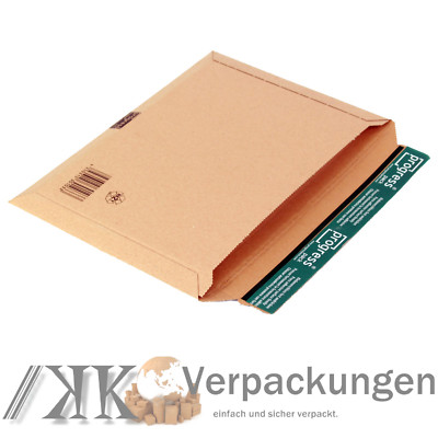 100 Versandtaschen aus Wellpappe DIN C4 350 x 250 x -32 mm Kartons