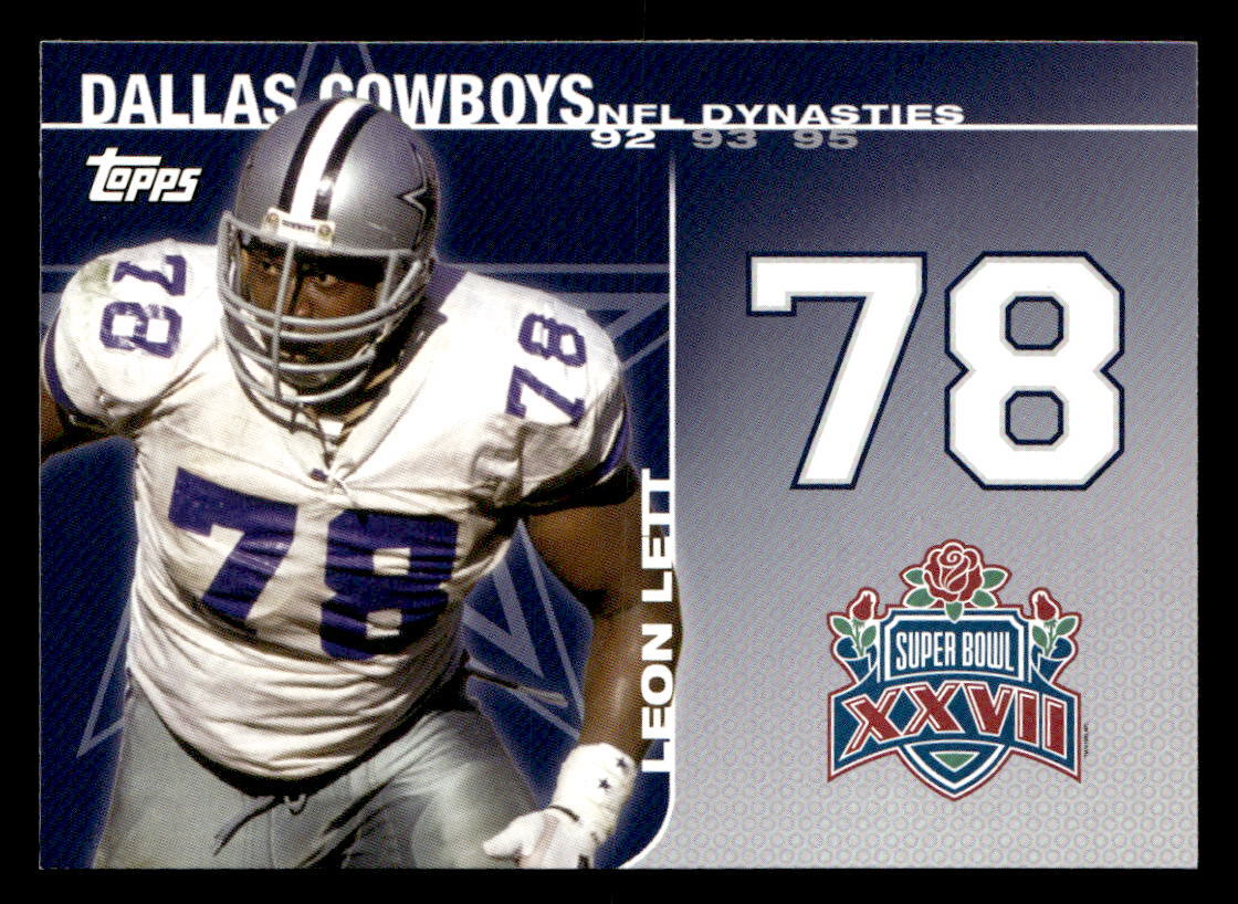 Leon Lett 2008 Topps NFL Dynasties Card #DYN-LL Dallas Cowboys
