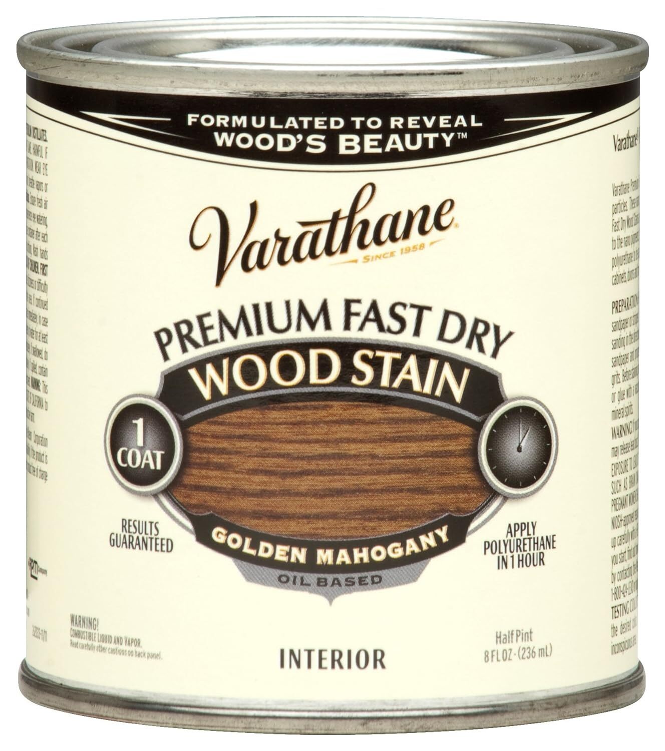 Rust-Oleum 262033 Golden Mahogany Varathane Premium Fast Dry Wood Stain 4 PACK