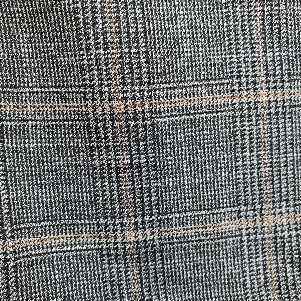 Express Bermuda Shorts Women's 6 Gray Plaid Stretch Pleated Front Slash Pockets - Image 3 of 4