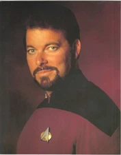 Star Trek TNG Commander Riker 8 x 10 Glossy Postcard 1992 #2, NEW UNUSED