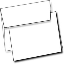 25 Pack Blank White Cards with Envelopes 4.25"x5.5" Folded Greeting Cards