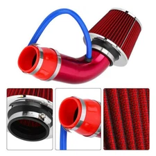 RED Cold Air Intake Filter Induction Kit Pipe Power Flow Hose System Car Auto