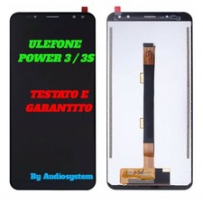 DISPLAY LCD+TOUCH SCREEN per ULEFONE POWER 3 / 3S NERO VETRO SCHERMO RICAMBIO