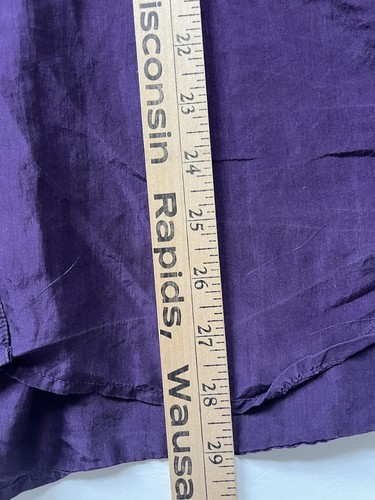 Vintage Gitano 100% Silk Blouse Long Sleeve Shoulder Pads Purple Women’s Medium - Picture 3 of 9