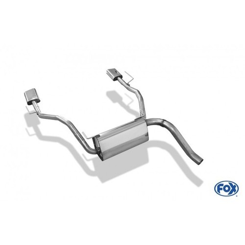 Endschalldämpfer Edelstahl Fox re/li Trapez Opel Cascada 1.4l 1.6l ab Bj. 2013 - Afbeelding 4 van 7