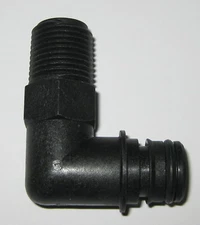 Flojet 3/4" Male Electric Pump Elbow L Fitting with O-Ring - 1/2" NPT for Hose