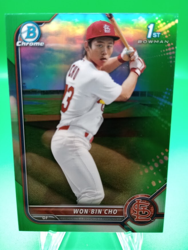 2022 Bowman Chrome Won-Bin Cho #BCP-154 1st Bowman RC Green Refractor /99