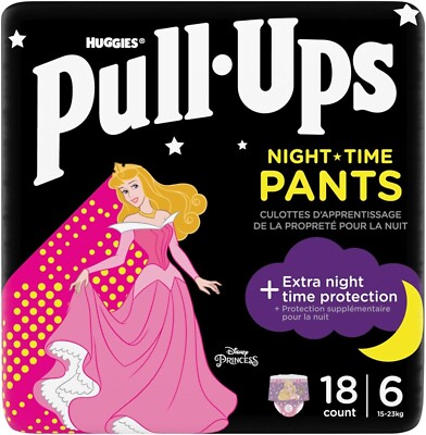 Huggies Pull-Ups Turnschuhe Nacht Mädchen Größe 2-4 Jahre Windel Größe 5-6 + 18 GROSSES KIND