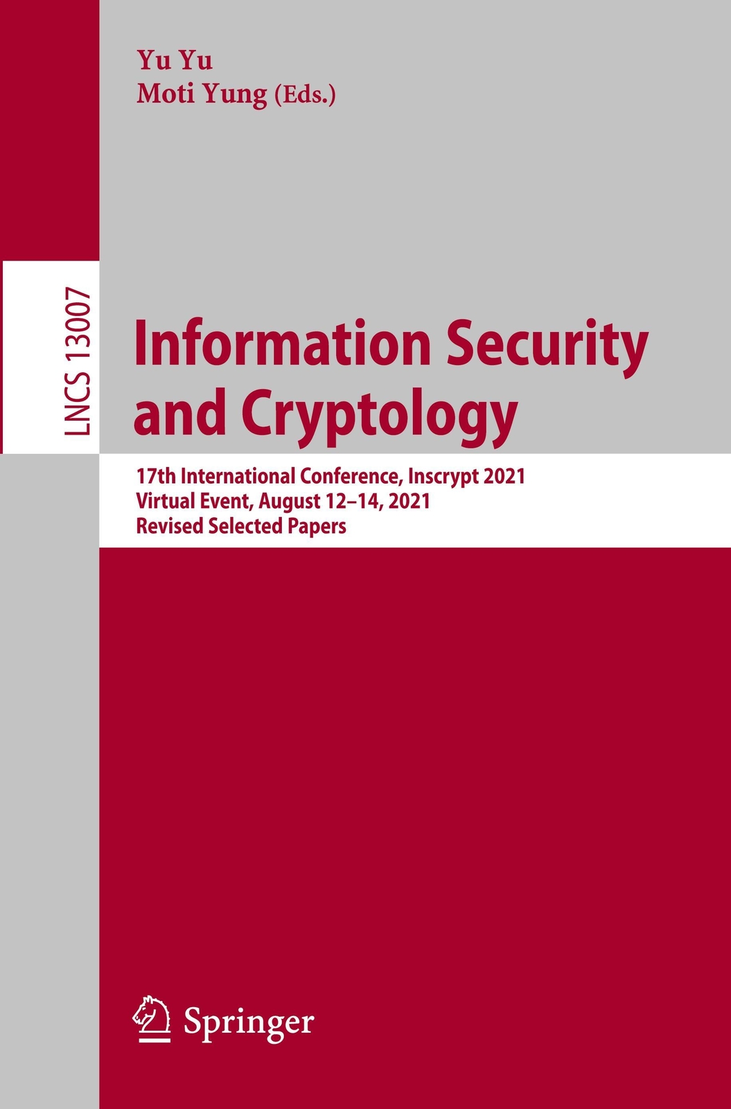 Thumbnail - Moti Yung (u. A.) | Information Security And Cryptology | Taschenbuch