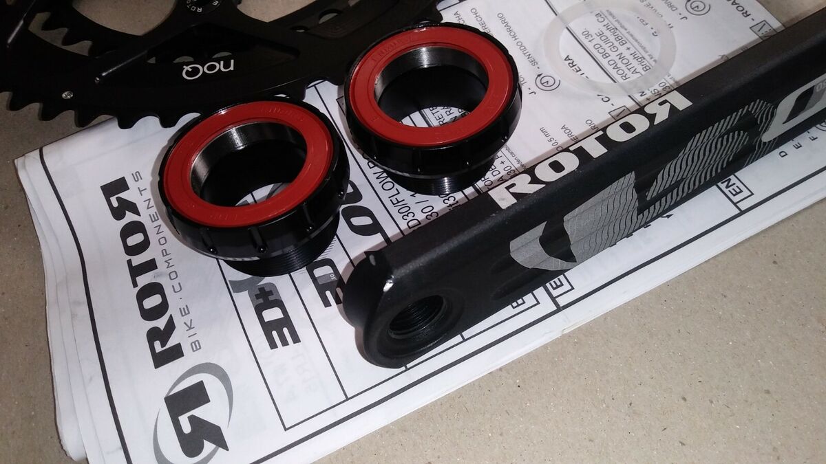Rotor 3D30 Noq 52/36t 172.5 30mm spindle crankset with BSA30 Rotor 3D30 Noq 52/36t 172.5 30mm spindle crankset with BSA30