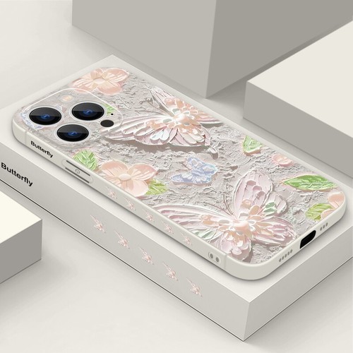 Butterfly Phone Case For iPhone 16 15 Pro Max 14 Plus 13 12 11 Strap TPU Cover - Picture 20 of 25