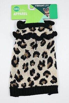 size small Dog leopard fleece pullover Fleece jumper