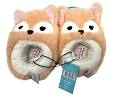 Squishmallows Slippers Size 11-12 Kids Pace the Fennec Fox Fuzzamallows NEW