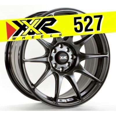 XXR 527 17X8.25 5X100 5X114.3 +35 CHROMIUM BLACK WHEELS (SET OF 4
