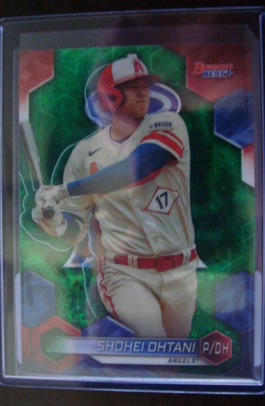 2023 Bowmans Best Shohei Ohtani Green Mini Diamond Refractor #78/99 Angels