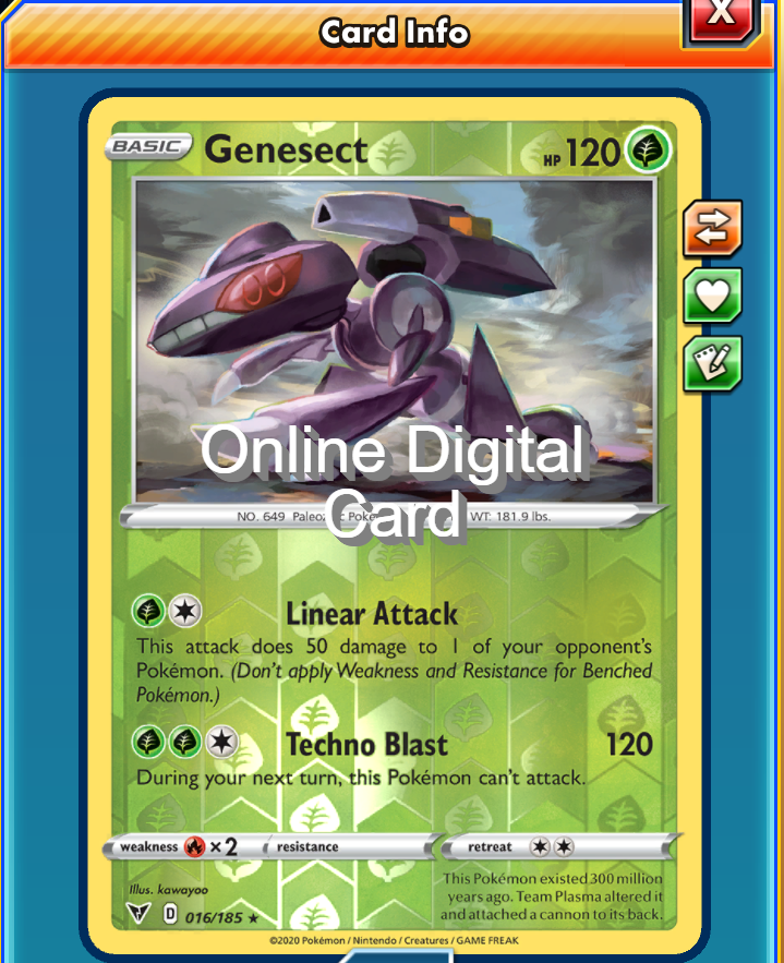 Genesect LTR 16  Pokemon TCG POK Cards