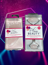 Plum Beauty Rose Quartz Sculpting Stone Facial Roller