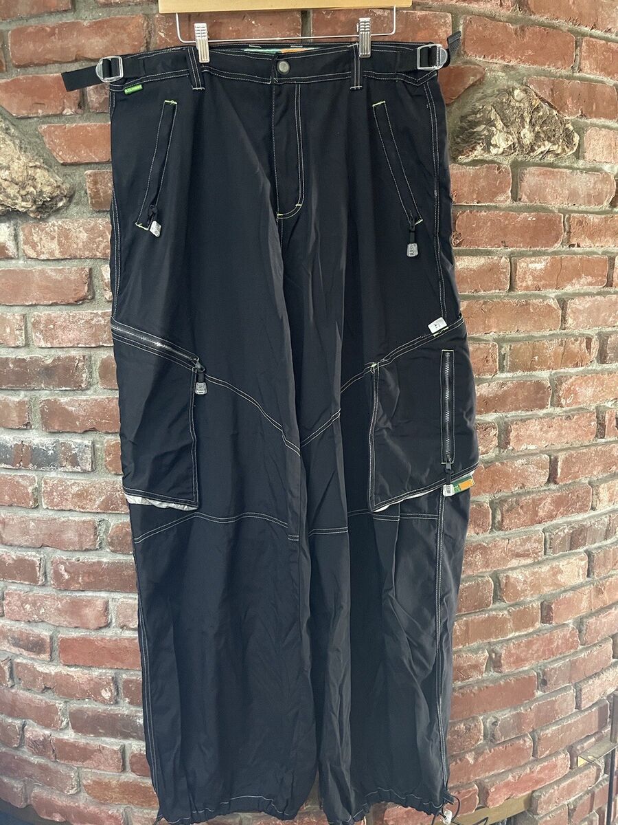 Vintage 90s Y2K Kik Wear K Net Nylon Baggy Wide Leg Cargo Vintage 90s Y2K Kik Wear K Net Nylon Baggy Wide Leg Cargo