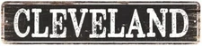 CLEVELAND Personalized Chic Metal Sign Home Decor Cities 4x18 104180007216