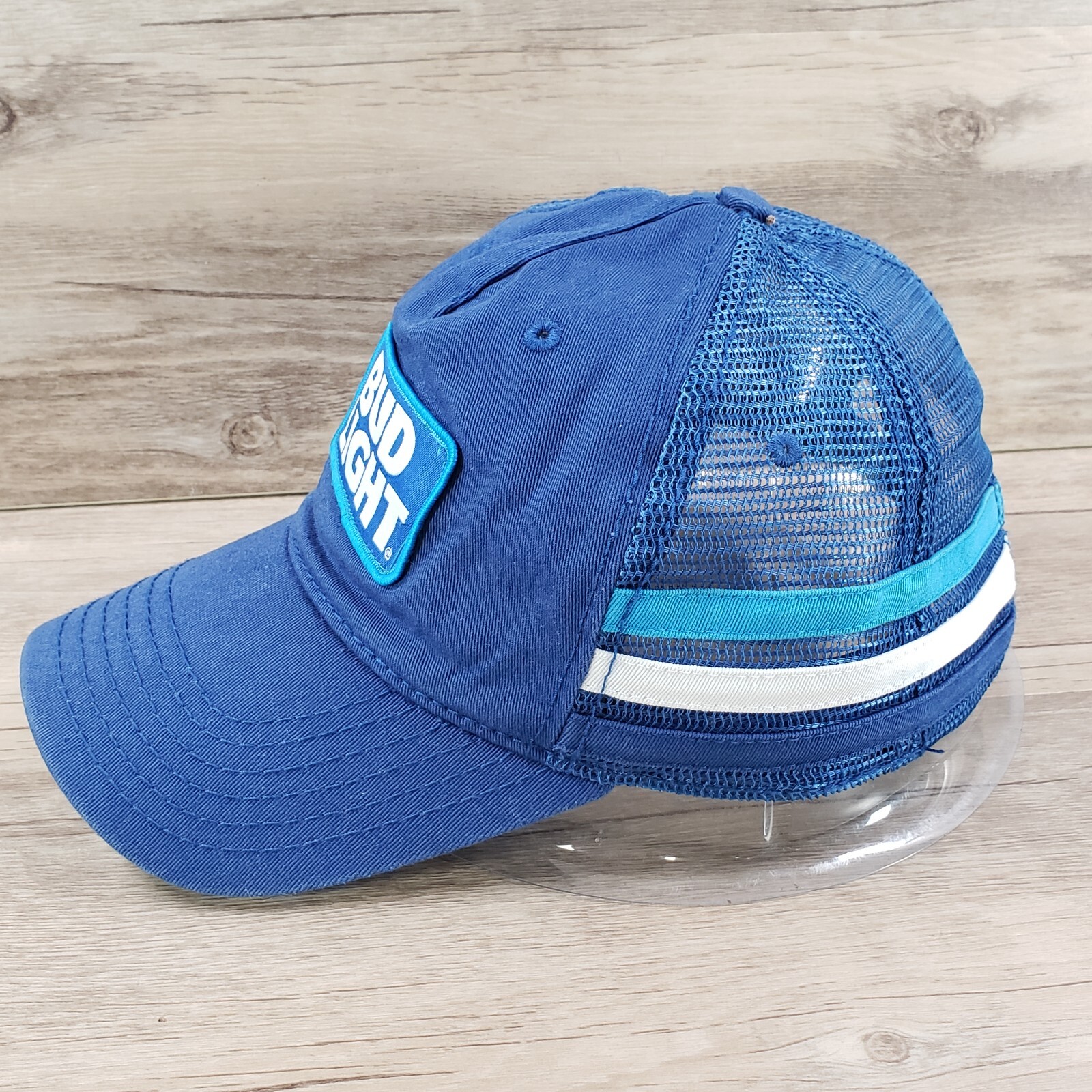 Bud Light Patch Trucker Hat Cap Snapback Side Str… - image 5
