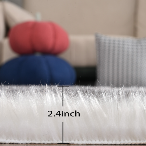 Latepis Faux Fur Sheepskin Area Rugs Soft Shaggy Carpet for Living Room Bedroom - Picture 19 of 219