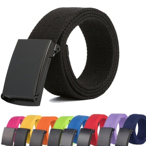 Colorful Nylon Adjustable Buckle Belts Women Casual Garments Apparel Waist Belt - Picture 1 of 38