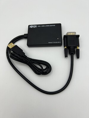 Tripp Lite P116-003-HD-U VGA to HDMI Active Adapter Cable with Audio and USB 6in