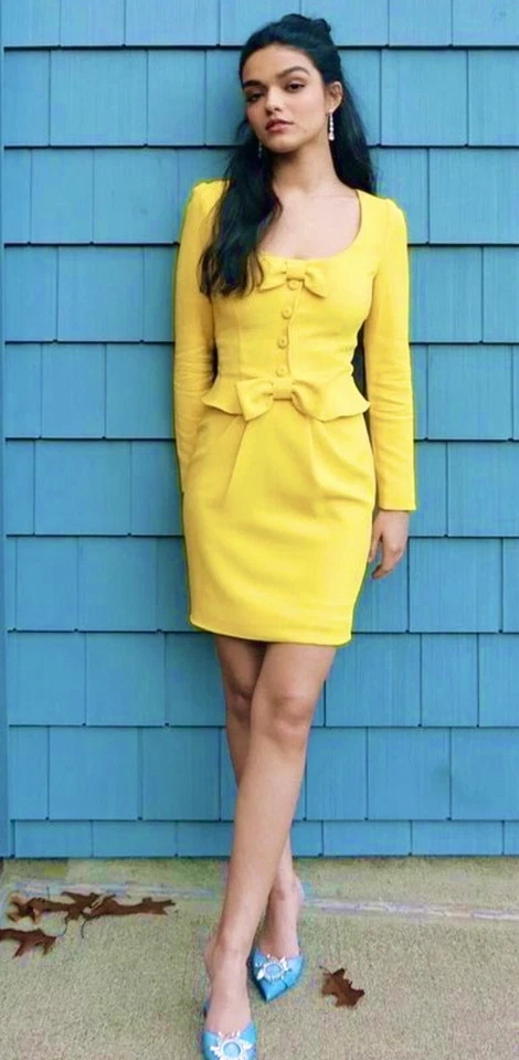 Nuevo Vestido 1.8K Moschino 2022 Barbie Amarillo Alta Costura Fiesta Lazo 40 42 4 6 8 S M Foto 3 de 4