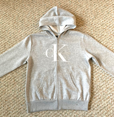 Calvin Klein NEW w/Tags Youth Gray Full Zip Hoodie Youth Size XL 16