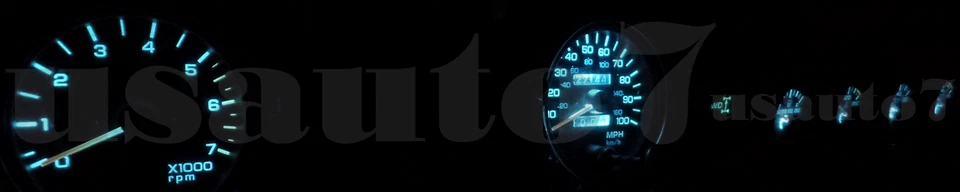 Dash Instrument Cluster AQUA ICE BLUE LED LIGHTS KIT Fits 87-95 Jeep Wrangler YJ Foto 3 de 4