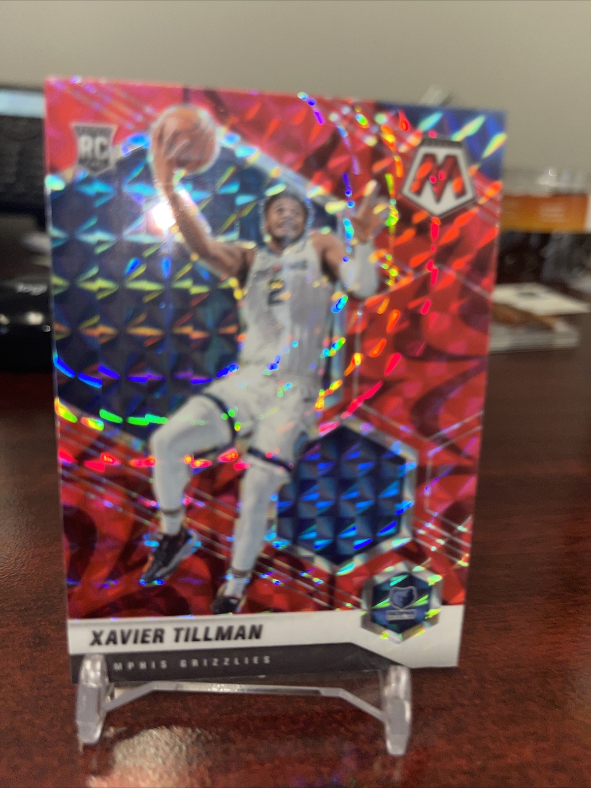 2020-21 Mosaic Basketball Xavier Tillman RED REACTIVE RC Rookie Card #213