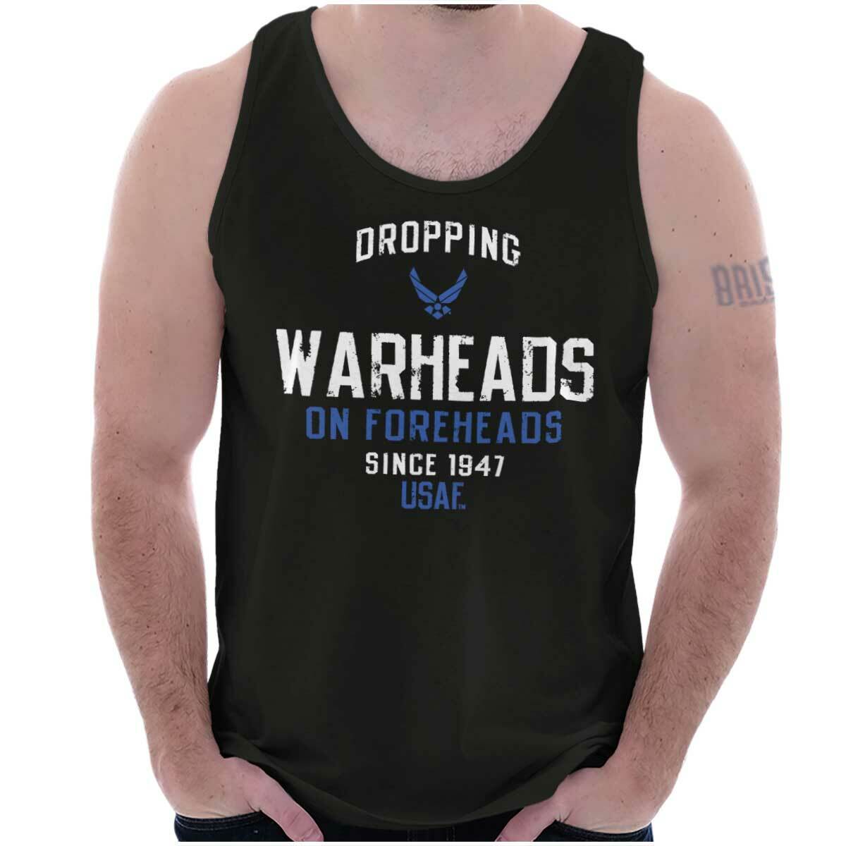 US Air Force USAF Logo Warheads On Foreheads Tank Top T