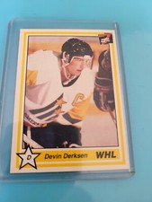 1990-91 7th Inning Sketch WHL # 100 DEVIN DERKSEN TRI CITY AMERICANS