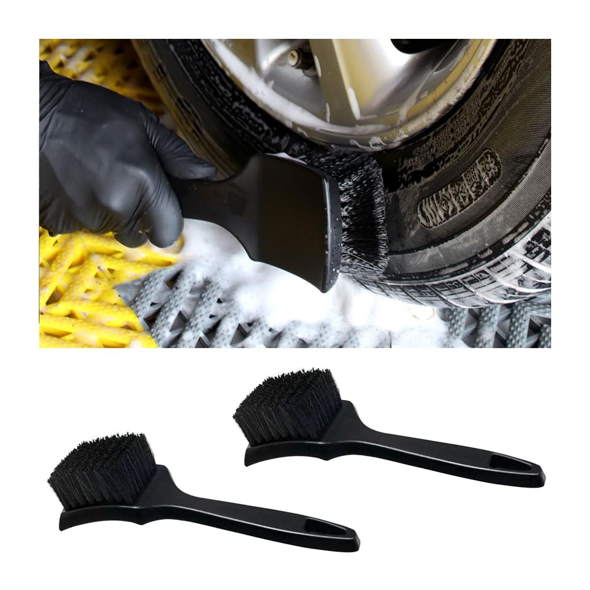 Brosses de nettoyage pour roues éliminant la poussière noire