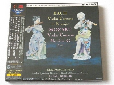 Gioconda de Vito Bach Mozart Mendelssohn Violin Con SACD Hybrid TOWER RECORDS